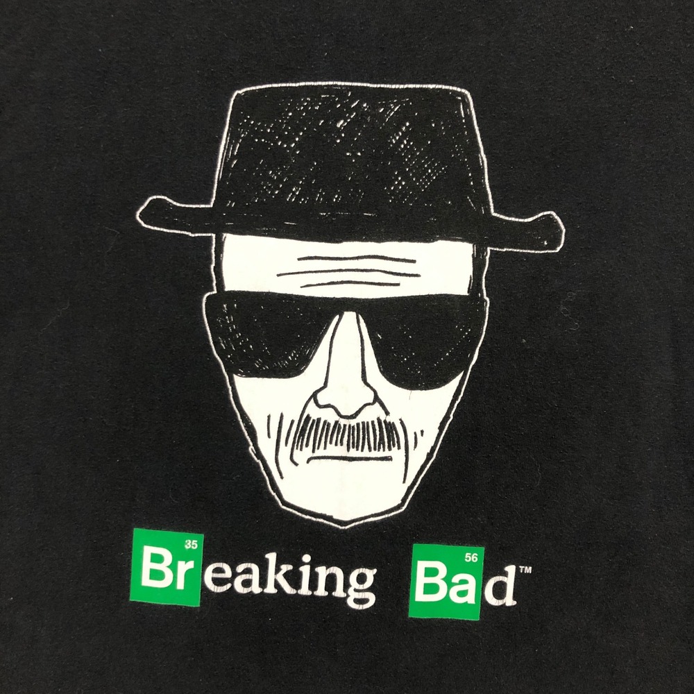Breaking Bad‎ Walter White Graphic Print T-Shirt Black Men's Size 2XL